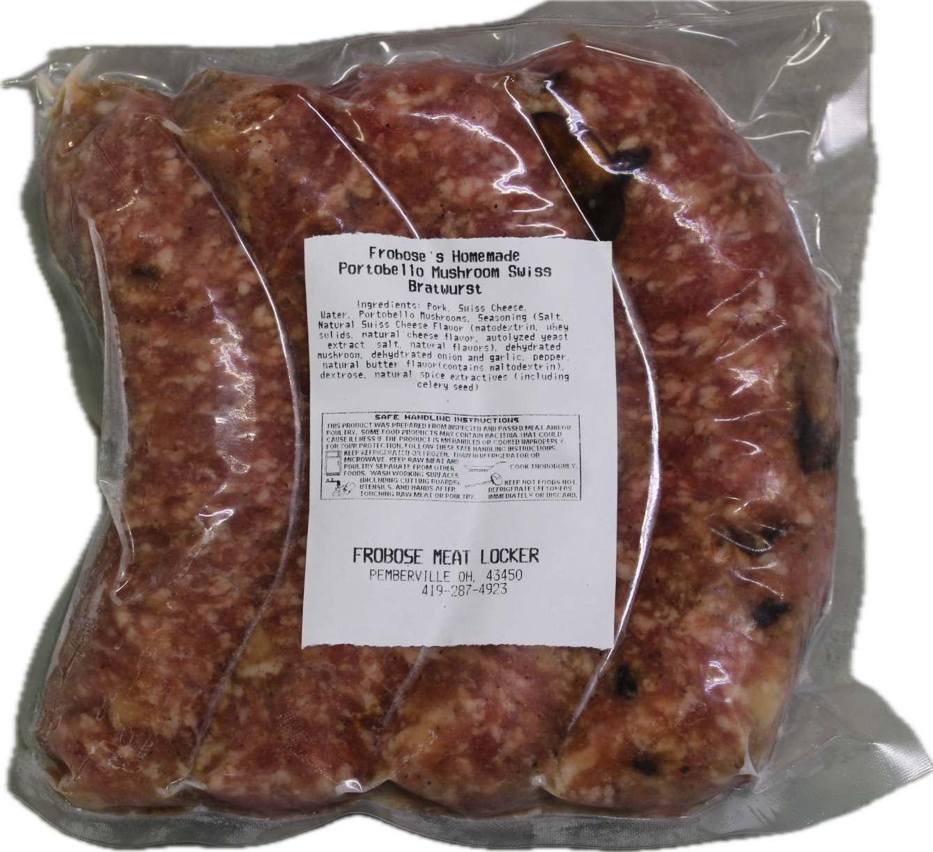 Portobello Mushroom Swiss Bratwurst