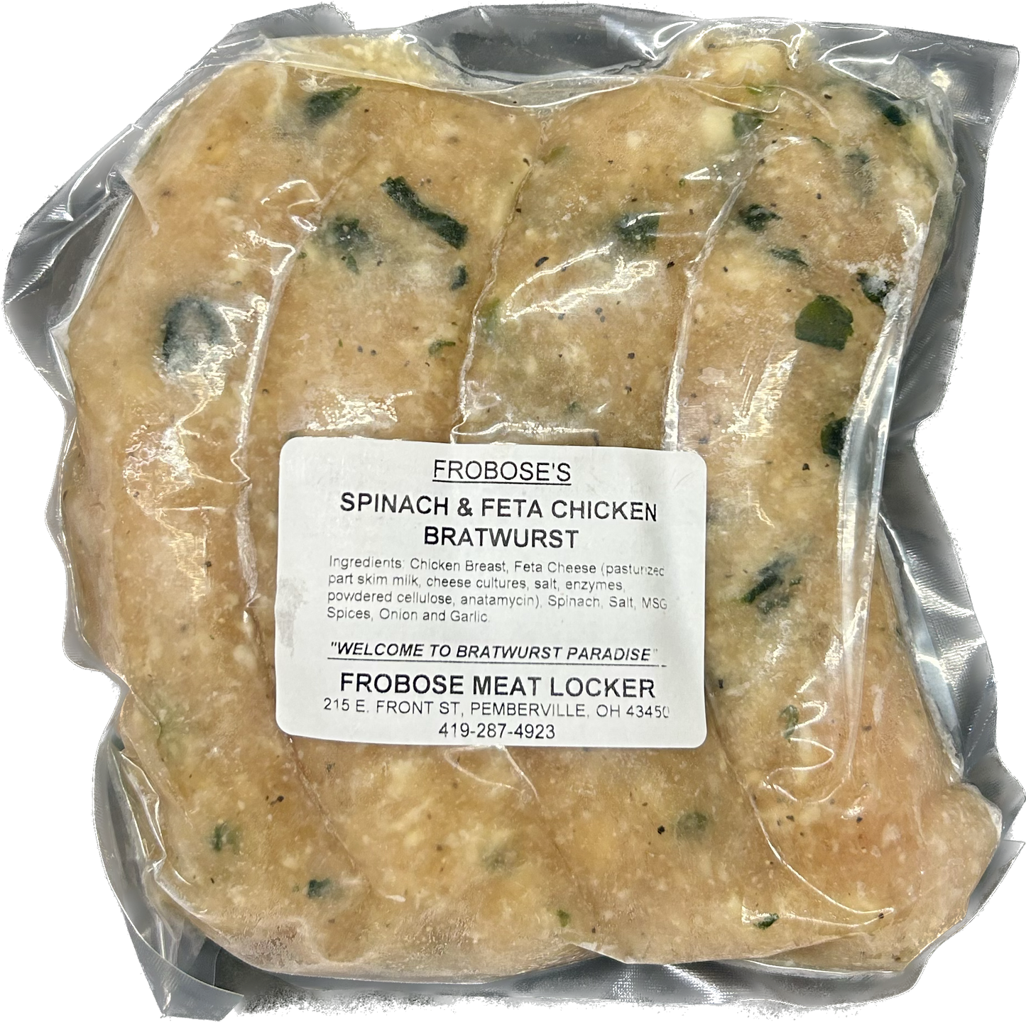 Spinach & Feta Chicken Bratwurst