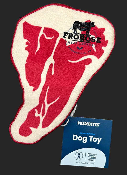 Frobose Meat Locker T-Bone Plush Dog Toy