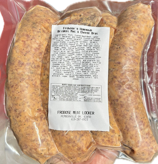 Brisket Mac and Cheese Bratwurst